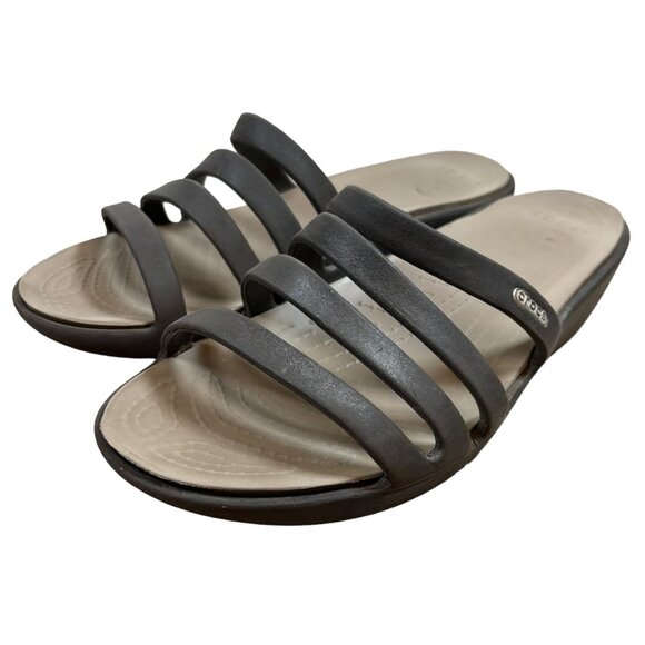 Crocs Rhonda Strappy Wedge Sandals - Picture 2 of 9